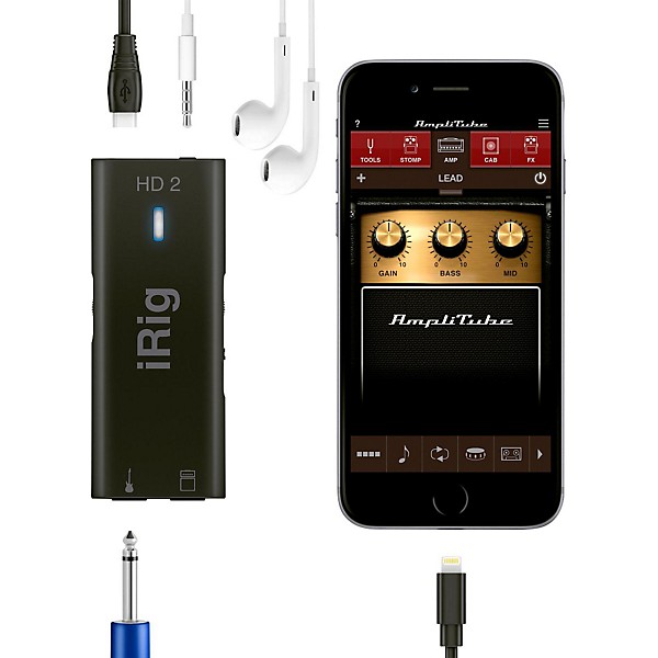 IK Multimedia iRig HD 2 Studio-Quality Guitar Interface for iOS/MAC