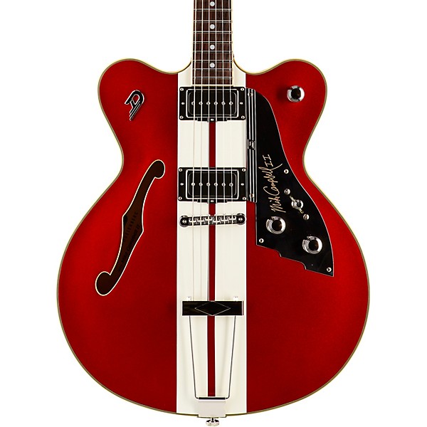Duesenberg USA Alliance Mike Campbell II Hollowbody Electric Guitar Red and White