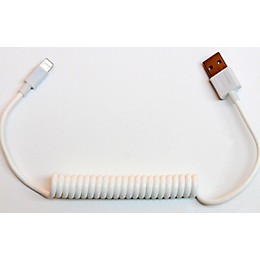 Tera Grand Apple MFi Certified - Lightning to USB Sync and Charge Coil Cable 3 ft. White