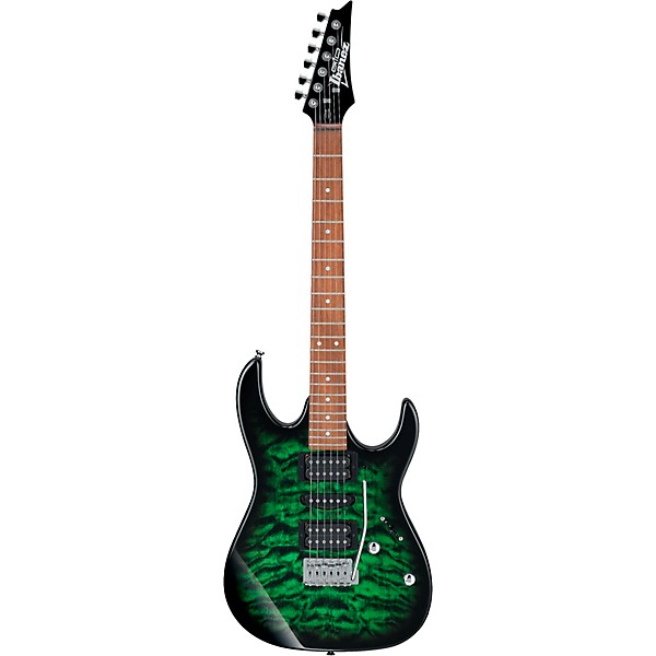 Ibanez GRX70QA GIO RX Series Electric Guitar Transparent Green 