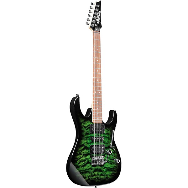 Ibanez GRX70QA GIO RX Series Electric Guitar Transparent Green Burst