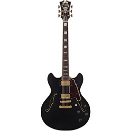 Open Box D'Angelico Deluxe Series DC Semi-Hollowbody Electric Guitar with Custom Seymour Duncan Pickups and Stopbar Tailpiece Level 2 Midnight Matte 190839820693