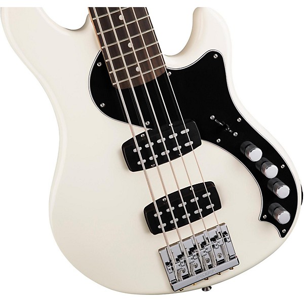 Open Box Fender Deluxe Active Dimension Bass V, Rosewood Fingerboard Level 2 Olympic White 888365977539