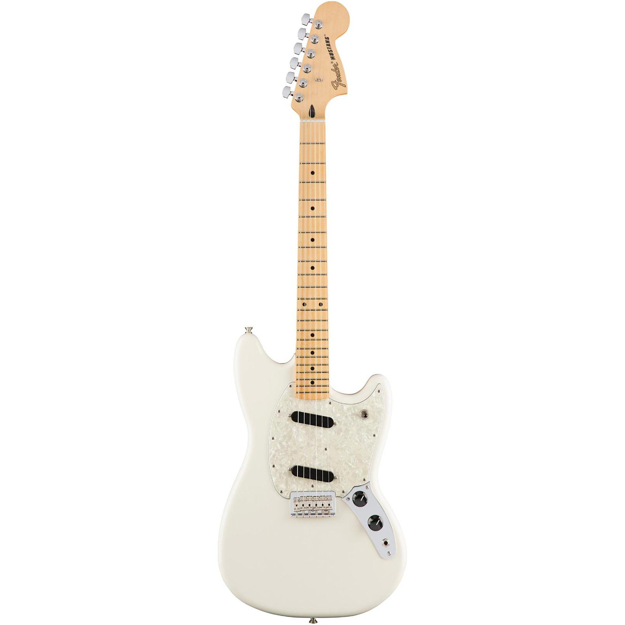 Fender Mustang Maple Fingerboard Olympic White | Guitar Center