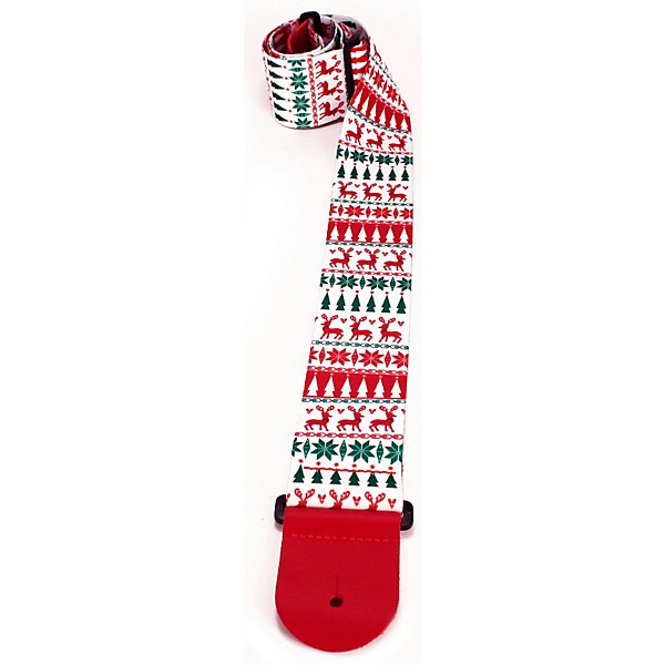 Perri's Santa Ugly Sweater Pattern Guitar Strap Christmas Tree 2.5 in.