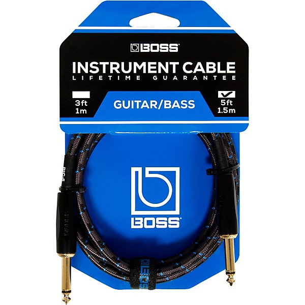 BOSS 1/4" Straight - Straight Instrument Cable 5 ft.