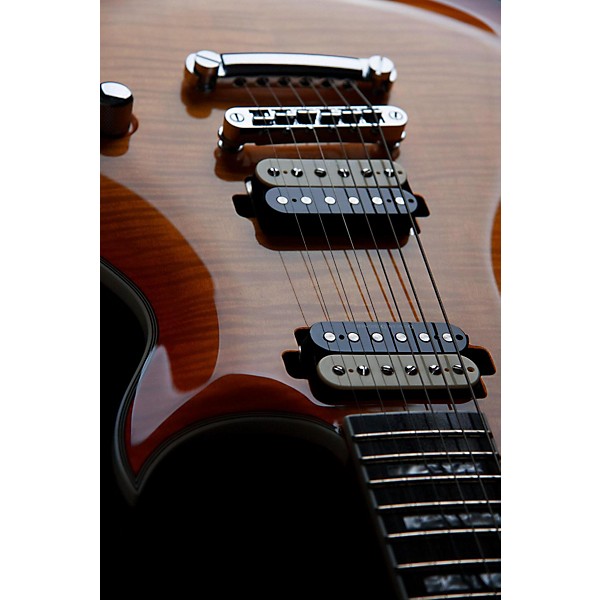 Open Box Washburn Parallaxe Series Single Cutaway Solid Body Electric Guitar Level 2 Honey Burst 190839340955
