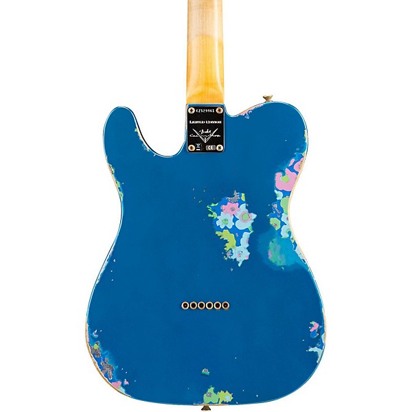 Fender Custom Shop Limited-Edition '60s H/S Relic Telecaster Electric Guitar Aged Lake Placid Blue over Blue Flower