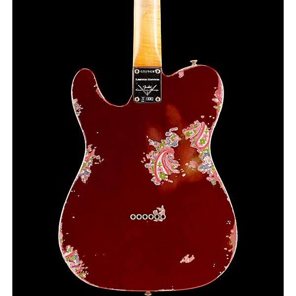 Fender Custom Shop Limited-Edition '60s H/S Relic Telecaster Electric Guitar Aged Candy Apple Red over Pink Paisley