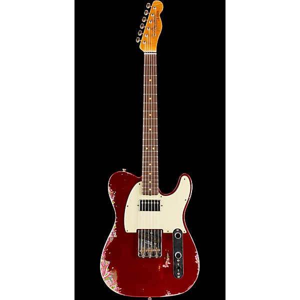 Fender Custom Shop Limited-Edition '60s H/S Relic Telecaster Electric Guitar Aged Candy Apple Red over Pink Paisley