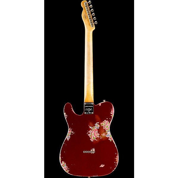 Fender Custom Shop Limited-Edition '60s H/S Relic Telecaster Electric Guitar Aged Candy Apple Red over Pink Paisley