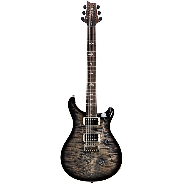 PRS Custom 24 Carved Figured Maple Top With Gen 3 Tremolo Solidbody Electric Guitar Charcoal Burst