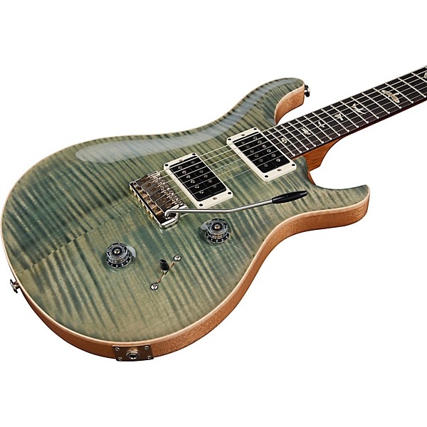 PRS Custom 24 Carved Figured Maple Top With Gen 3 Tremolo Solidbody Electric Guitar Trampas Green