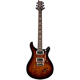 PRS Custom 24 Carved Figured Maple Top With Gen 3 Tremolo Solidbody Electric Guitar Black Gold Burst