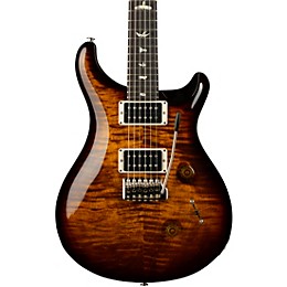 PRS Custom 24 Carved Figured Maple Top With Gen 3 Tremolo Solidbody Electric Guitar Black Gold Burst