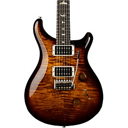 PRS Custom 24 Carved Figured Maple Top With Gen 3 Tremolo Solidbody Electric Guitar Black Gold Burst