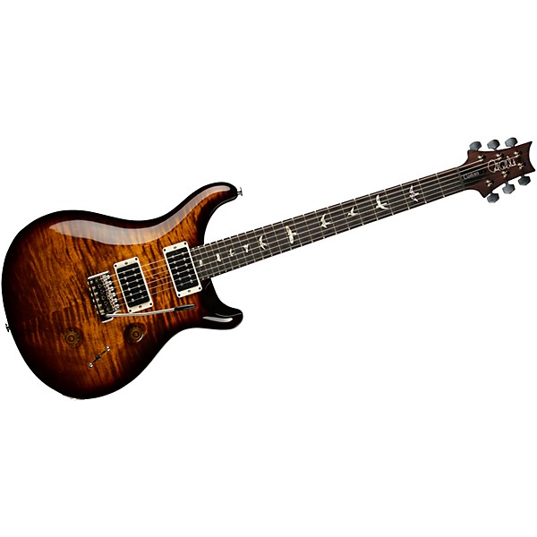 PRS Custom 24 Carved Figured Maple Top With Gen 3 Tremolo Solidbody Electric Guitar Black Gold Burst