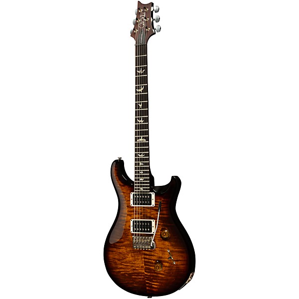 PRS Custom 24 Carved Figured Maple Top With Gen 3 Tremolo Solidbody Electric Guitar Black Gold Burst