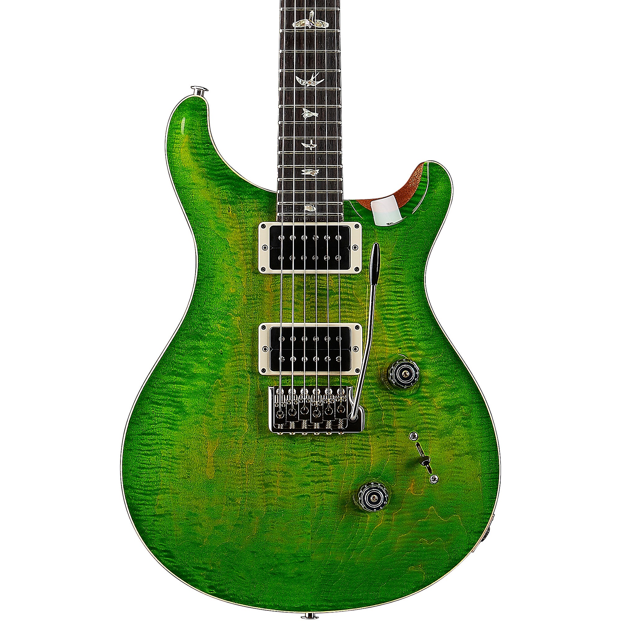 PRS Custom 24 Carved Figured Maple Top With Gen 3 Tremolo Solidbody  Electric Guitar Eriza Verde