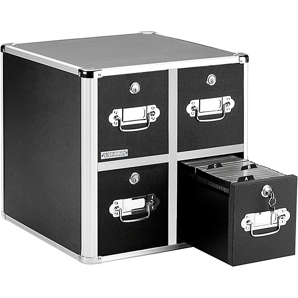 Vaultz CD Cabinet - 4 Drawer Black