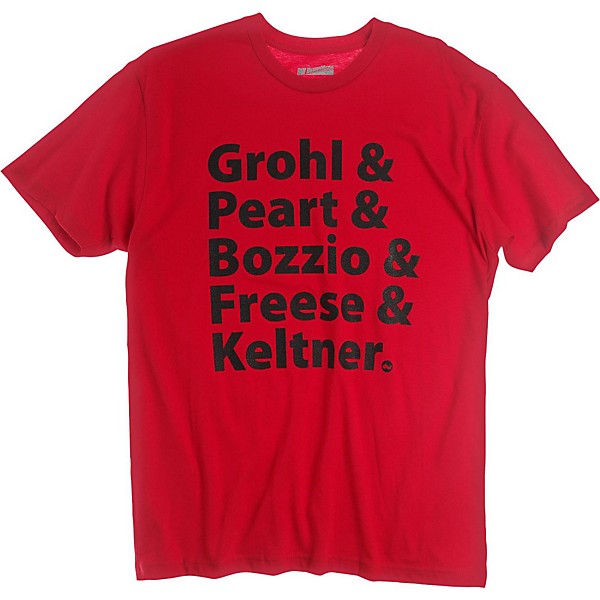DW Grohl and Peart Artists T-Shirt Red XX Large
