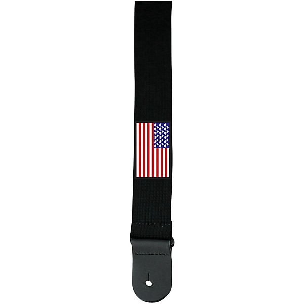 Perri's 2" Cotton Guitar Strap USA Flag 39 to 58 in.