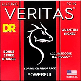 DR Strings VERITAS - Accurate Core Technology Medium Electric Guitar Strings (10-46)