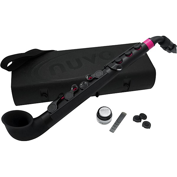 Nuvo jSax Plastic Saxophone Black Body with Pink Keys