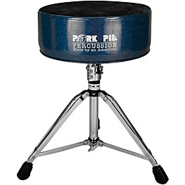 Pork Pie Round Throne With Black Crush Top Blue Sparkle