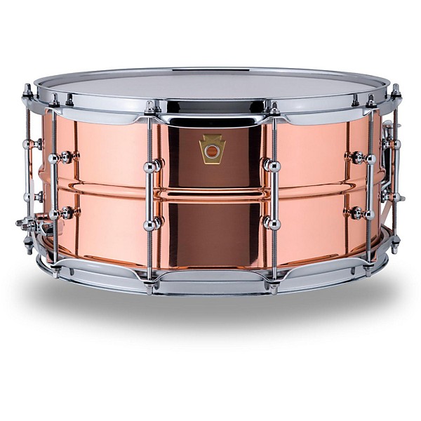 Ludwig Copper Phonic Smooth Snare Drum 14 x 6.5 in. Smooth Finish with Tube Lugs