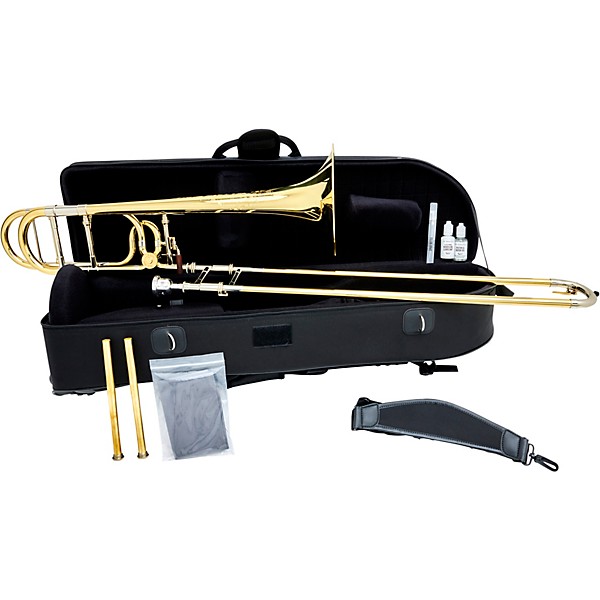 S.E. SHIRES TBQ30R Q-Series Professional F-Attachment Trombone Lacquer, Yellow Brass Bell Lacquer Yellow Brass Bell