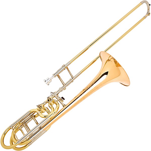 S.E. SHIRES TBQ36R Q-Series Professional Bass Trombone Lacquer Gold Brass Bell