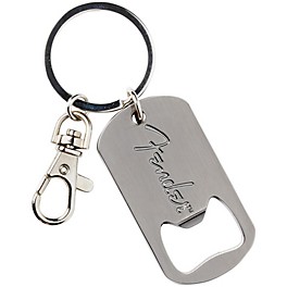 Fender Keychain Dog Tag with Bottle Opener