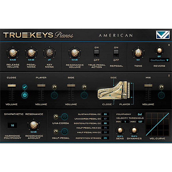 VI Labs True Keys American Grand Piano Virtual Instrument