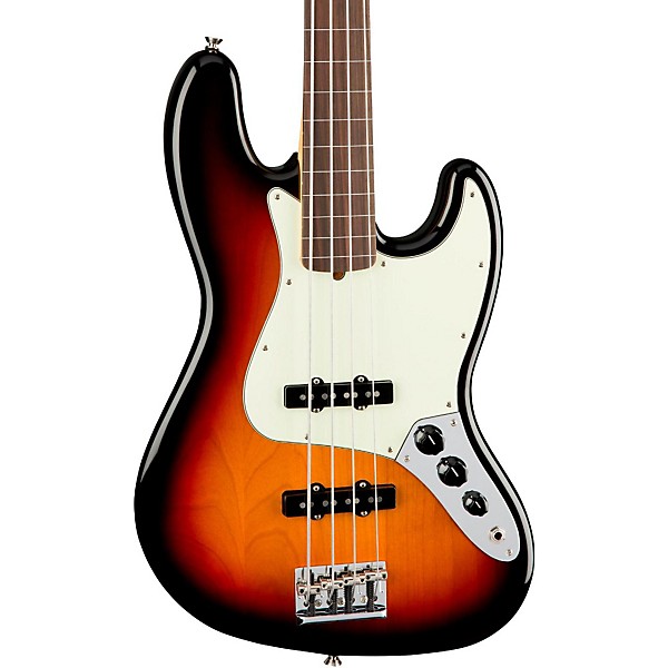 Fender American Professional Fretless Jazz Bass Rosewood Fingerboard 3-Color Sunburst