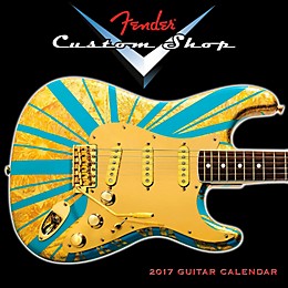 Clearance Hal Leonard Fender Custom Shop 2017 Mini Wall Calendar