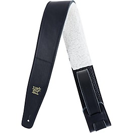 Ernie Ball 2.5" Adjustable Italian Leathe... Ernie Ball 2.5" Adjustable Italian Leather W/ Fur Pad Guitar Strap Black 2.5 in.