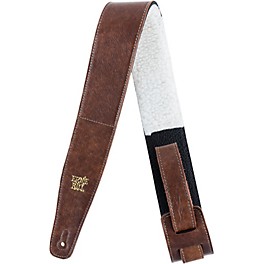 Ernie Ball 2.5" Adjustable Italian Lea... Ernie Ball 2.5" Adjustable Italian Leather W/ Fur Pad Guitar Strap Chestnut 2.5 in.