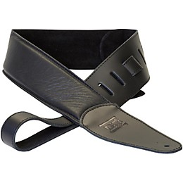 DR Strings Premium Glove Leather Guitar Strap with Suede Interior Black