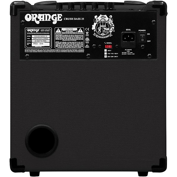 Orange Amplifiers Crush Bass 25 25W Bass Combo Amplifier Black