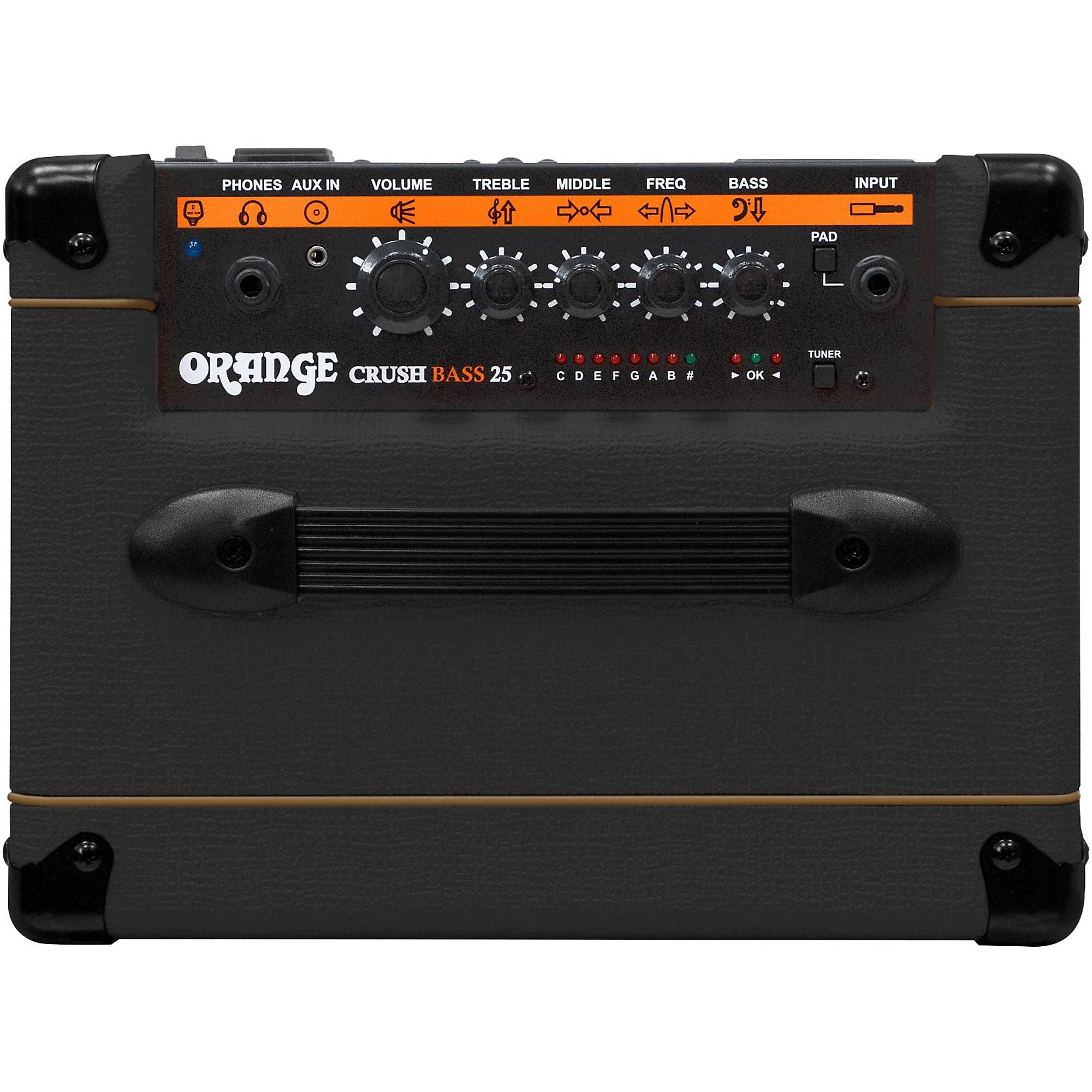 Orange Amplifiers Crush Bass 25 25W Bass Combo Amplifier Black | Guitar  Center