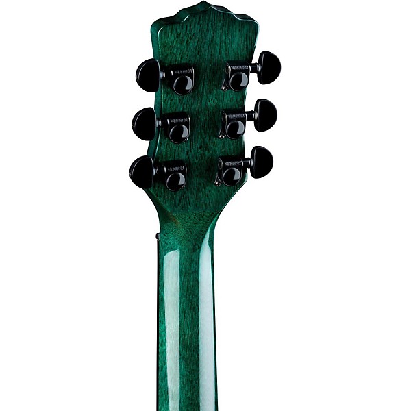 Luna Flora Moonflower Acoustic-Electric Guitar Transparent Mallard