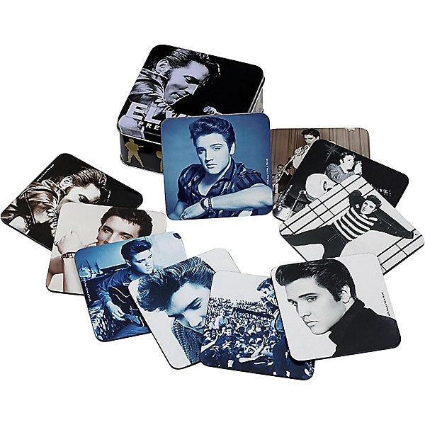Vandor Elvis Presley 10pc. Coaster set w/ collector tin