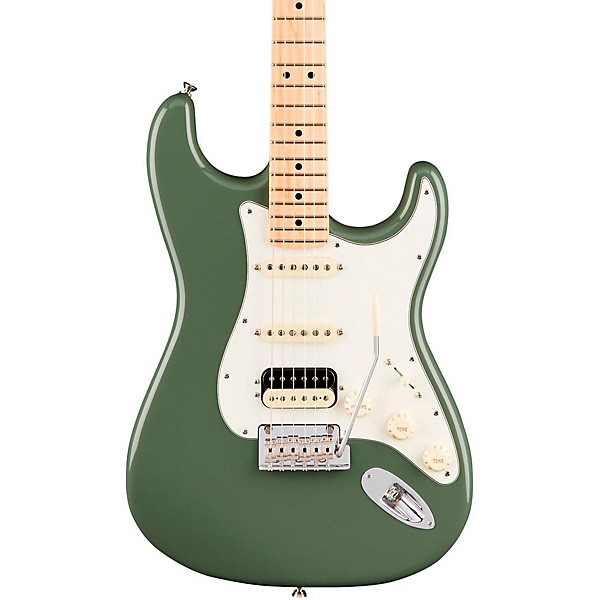 Fender American Professional Stratocaster HSS Shawbucker Maple Fingerboard Electric Guitar Antique Olive