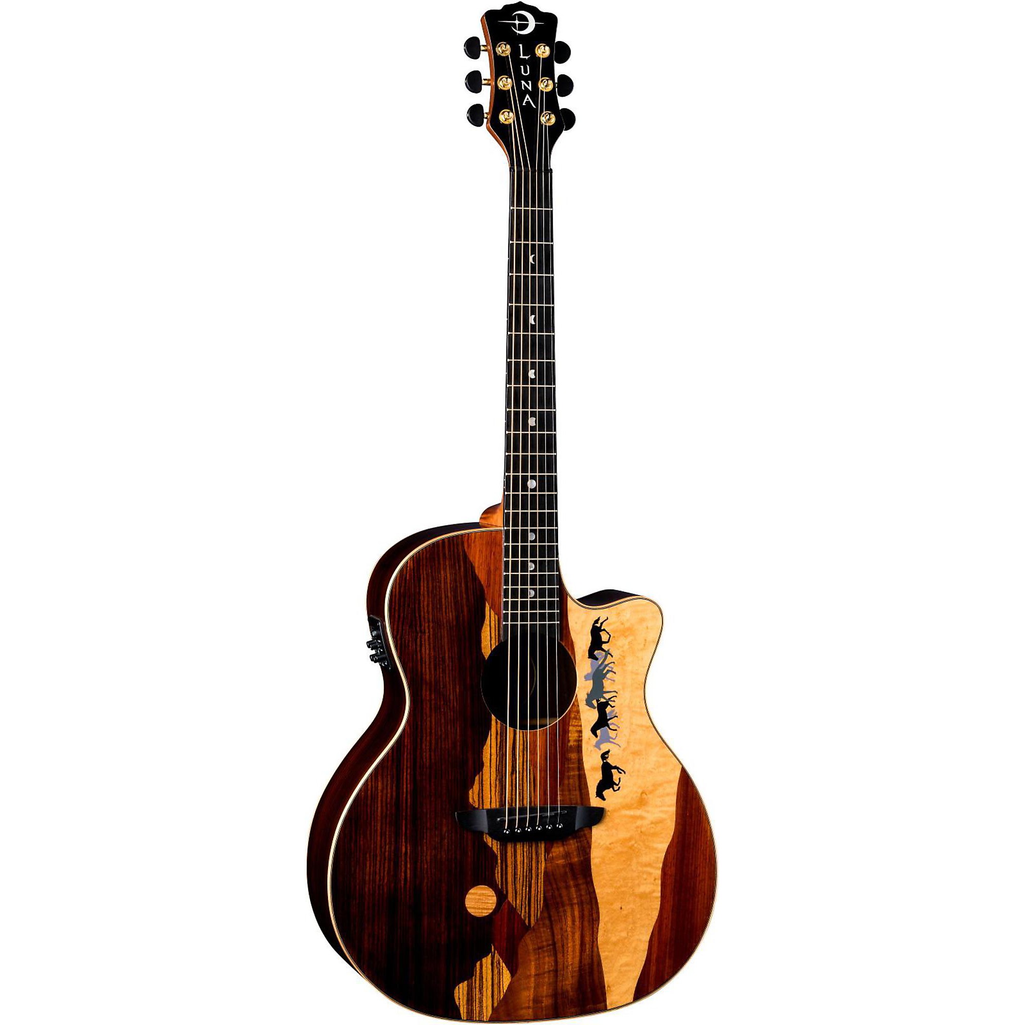 ギター Provision Guitar MUSTANG VMG-001 Open Box Luna Vista Mustang Tropical Wood RSW Back Acoustic