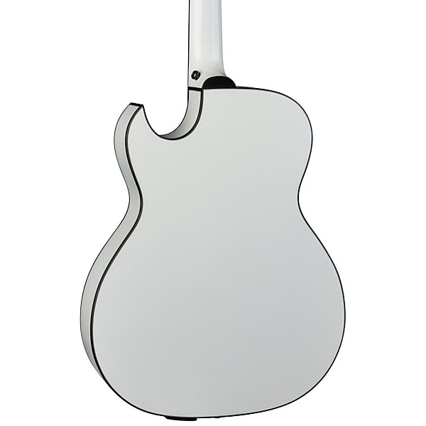 Open Box Dean Exhibition Ultra Acoustic-Electric Guitar with USB Level 1 Classic White