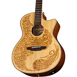 Luna Henna Paradise Spruce Acoustic-Electric Guitar Satin Natural