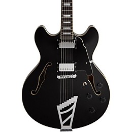 D'Angelico Premier Series DC Semi-Hollowbody Electric Guitar with Stairstep Tailpiece Black