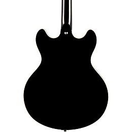D'Angelico Premier Series DC Semi-Hollowbody Electric Guitar with Stairstep Tailpiece Black