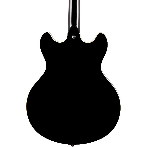 D'Angelico Premier Series DC Semi-Hollowbody Electric Guitar with Stairstep Tailpiece Black